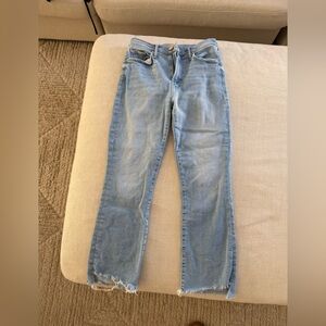 MOTHER The Insider Crop Step Fray Jeans